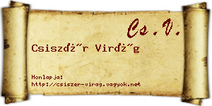 Csiszér Virág névjegykártya